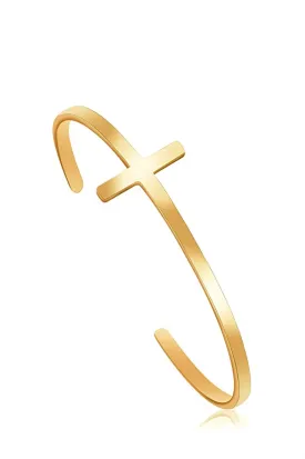 18k Gold Motif Cuff Bangle