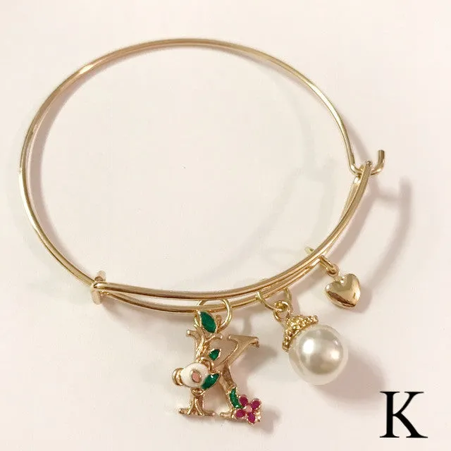 A to Z custom initial bracelet