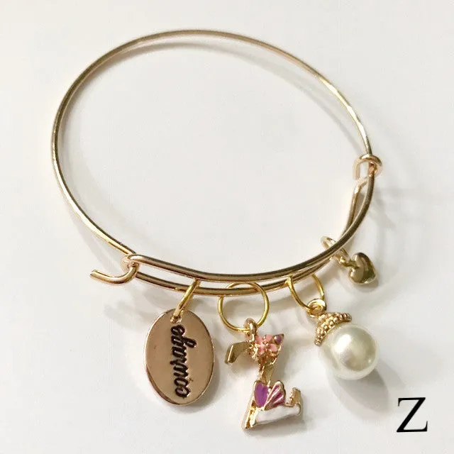 A to Z custom initial bracelet