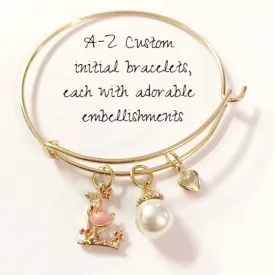 A to Z custom initial bracelet