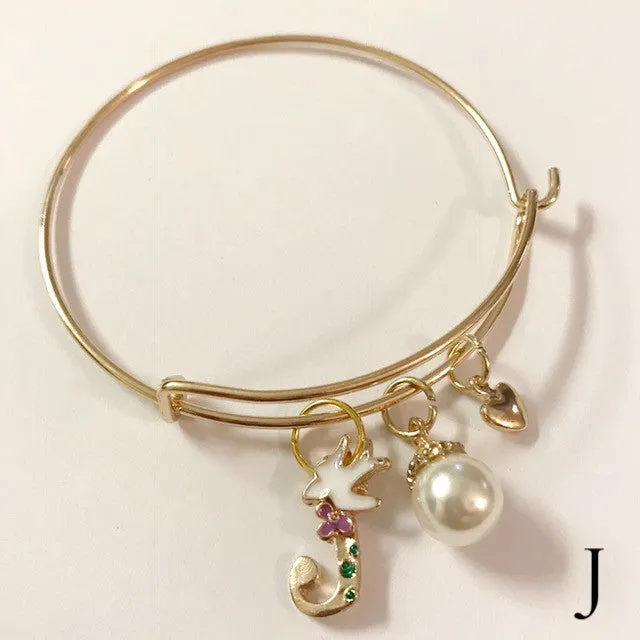 A to Z custom initial bracelet