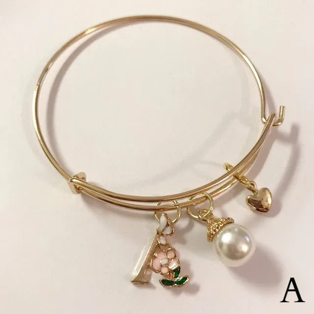 A to Z custom initial bracelet