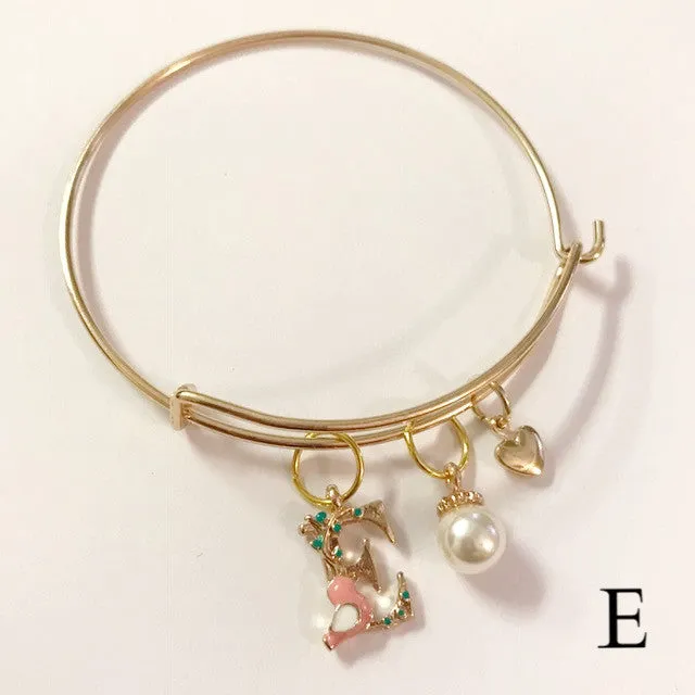 A to Z custom initial bracelet