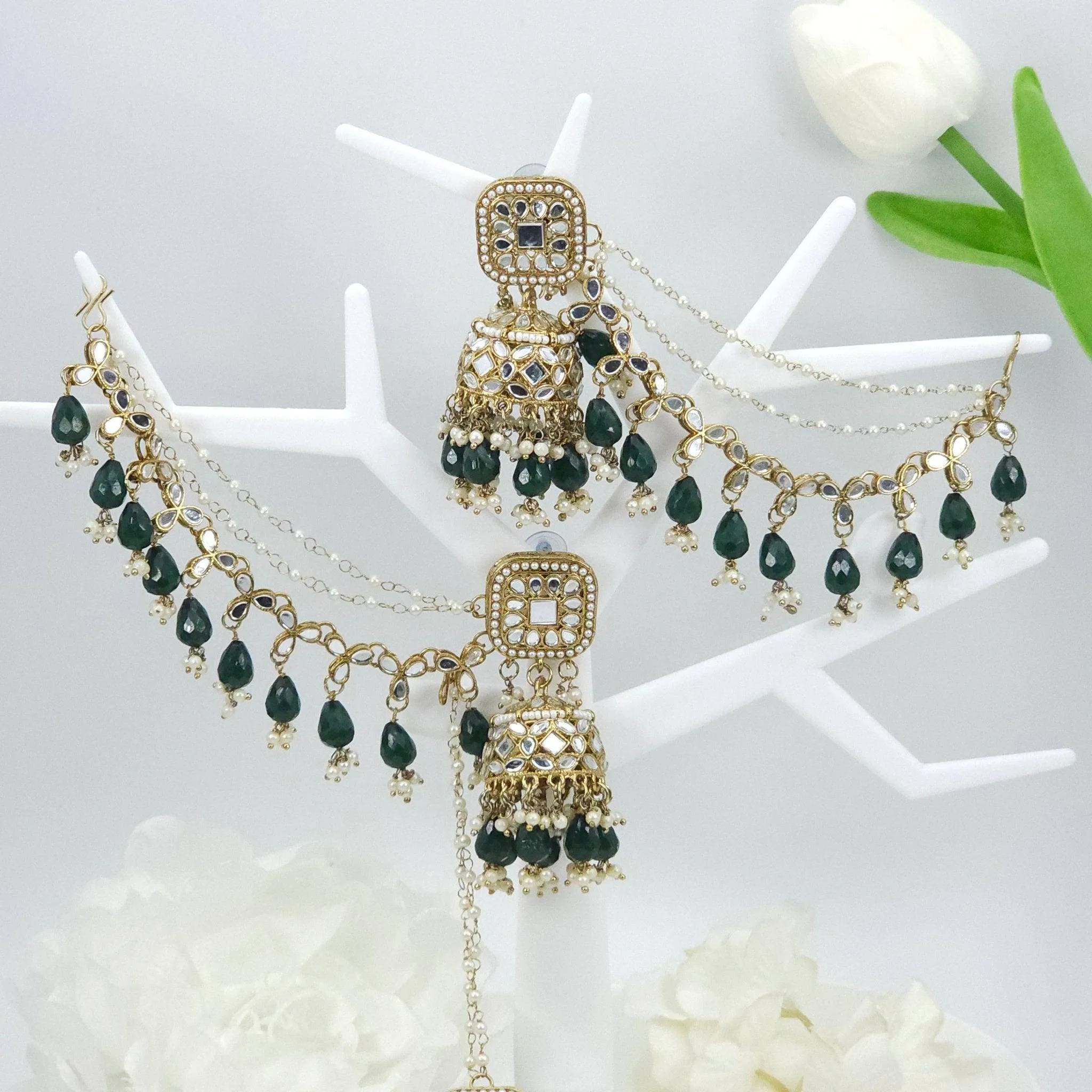 Aina Statement Jhumka Earrings