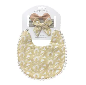 Arch N Ollie Jose Palms Bib and Bow Set