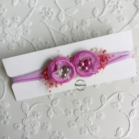 Babymoon Baby Designer Floral Headband - Purple