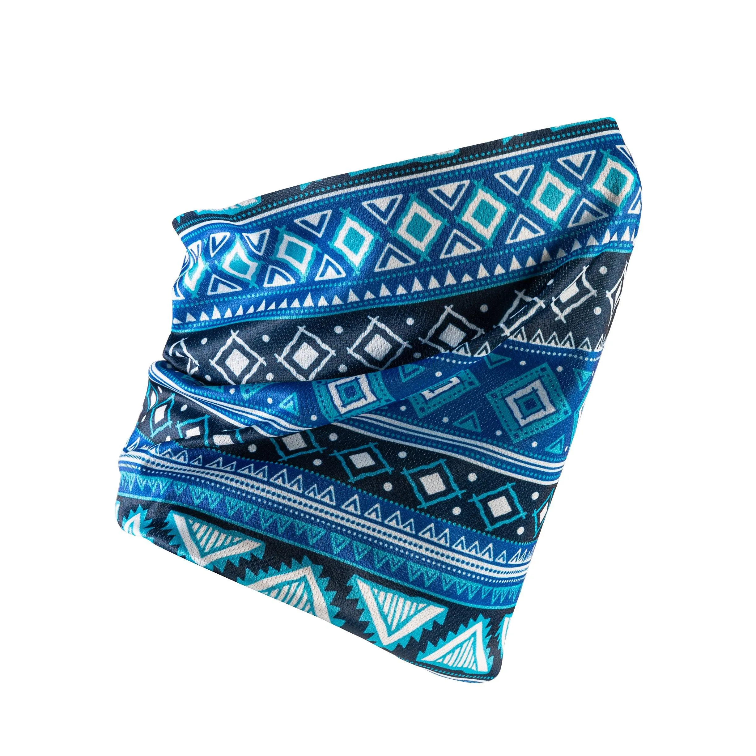 Bandana Face Mask - Blue Polygon (Available online only)