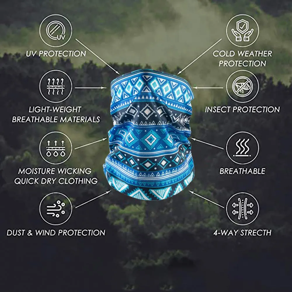 Bandana Face Mask - Blue Polygon (Available online only)