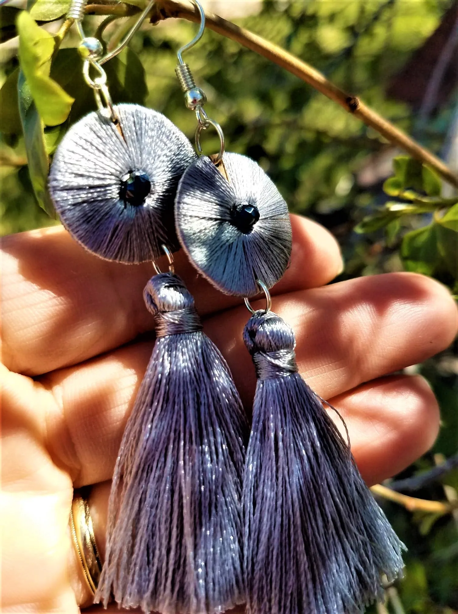 Beautiful Handmade Silk Thread Tassel Earrings