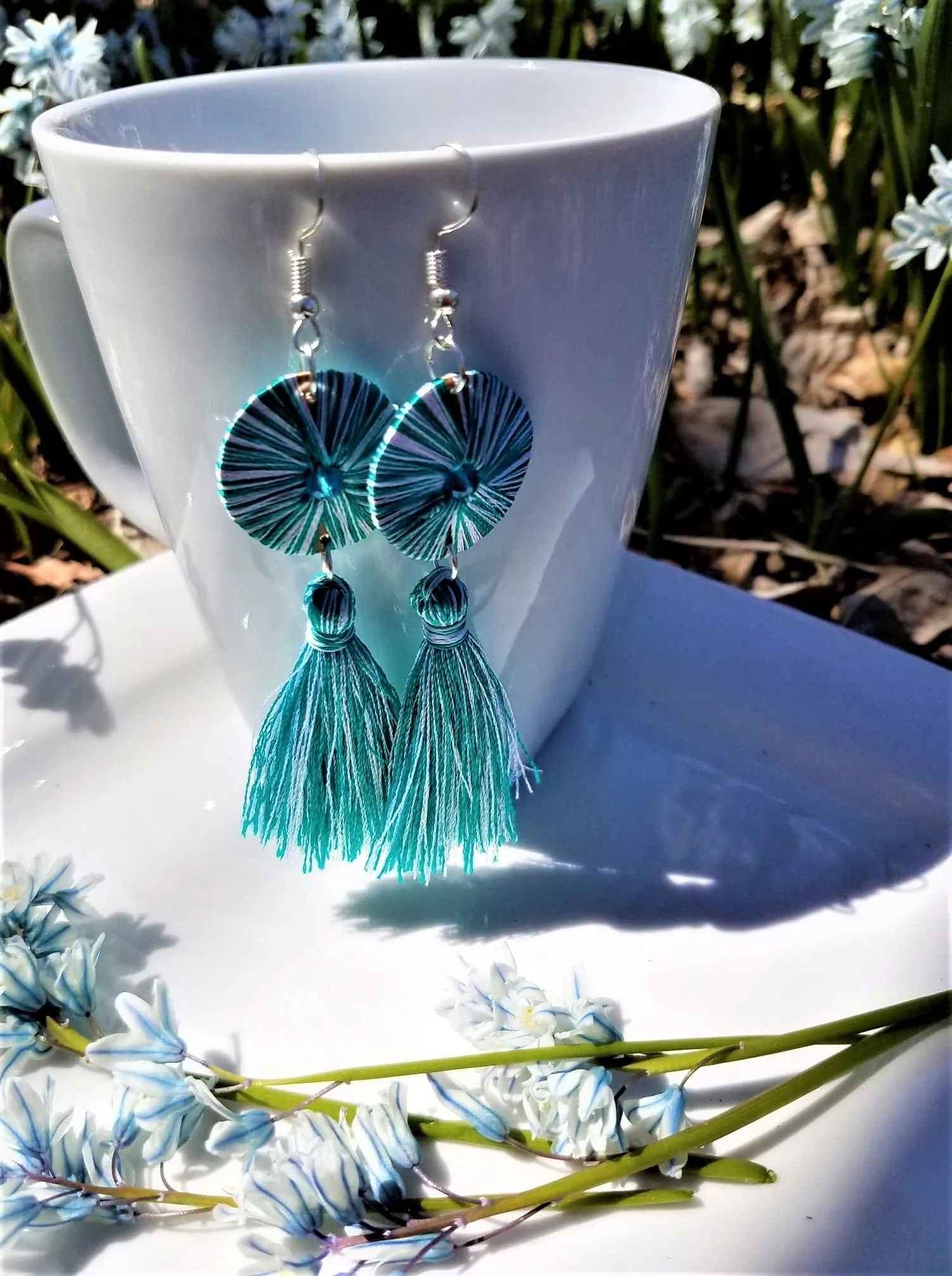 Beautiful Handmade Silk Thread Tassel Earrings