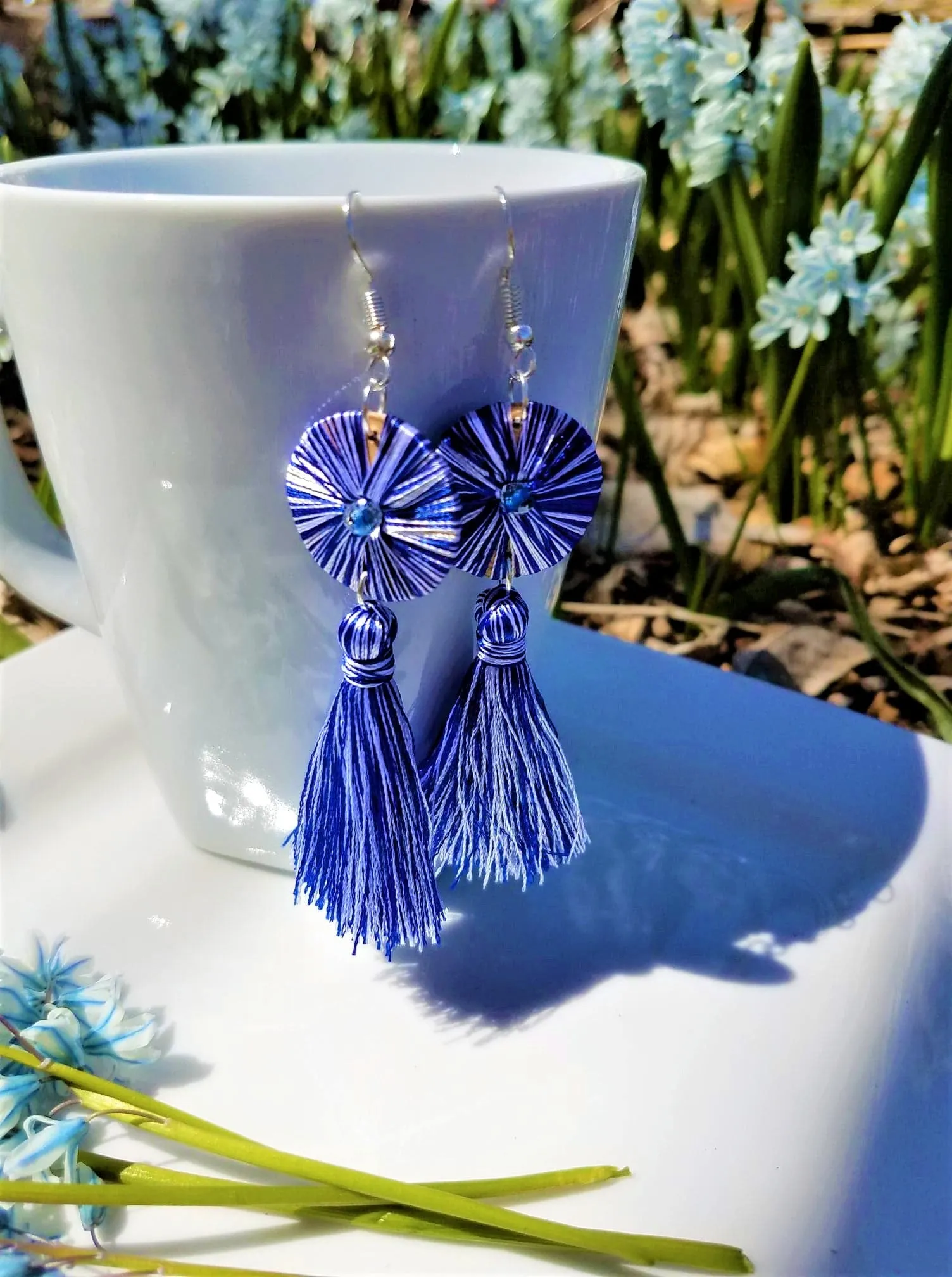 Beautiful Handmade Silk Thread Tassel Earrings