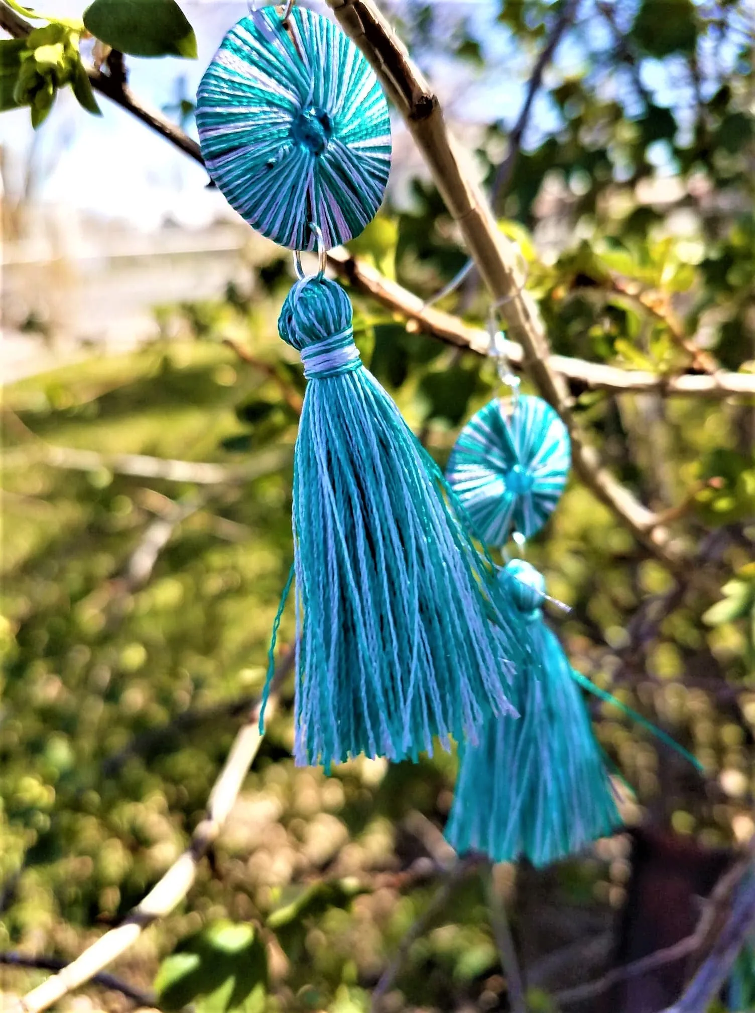 Beautiful Handmade Silk Thread Tassel Earrings