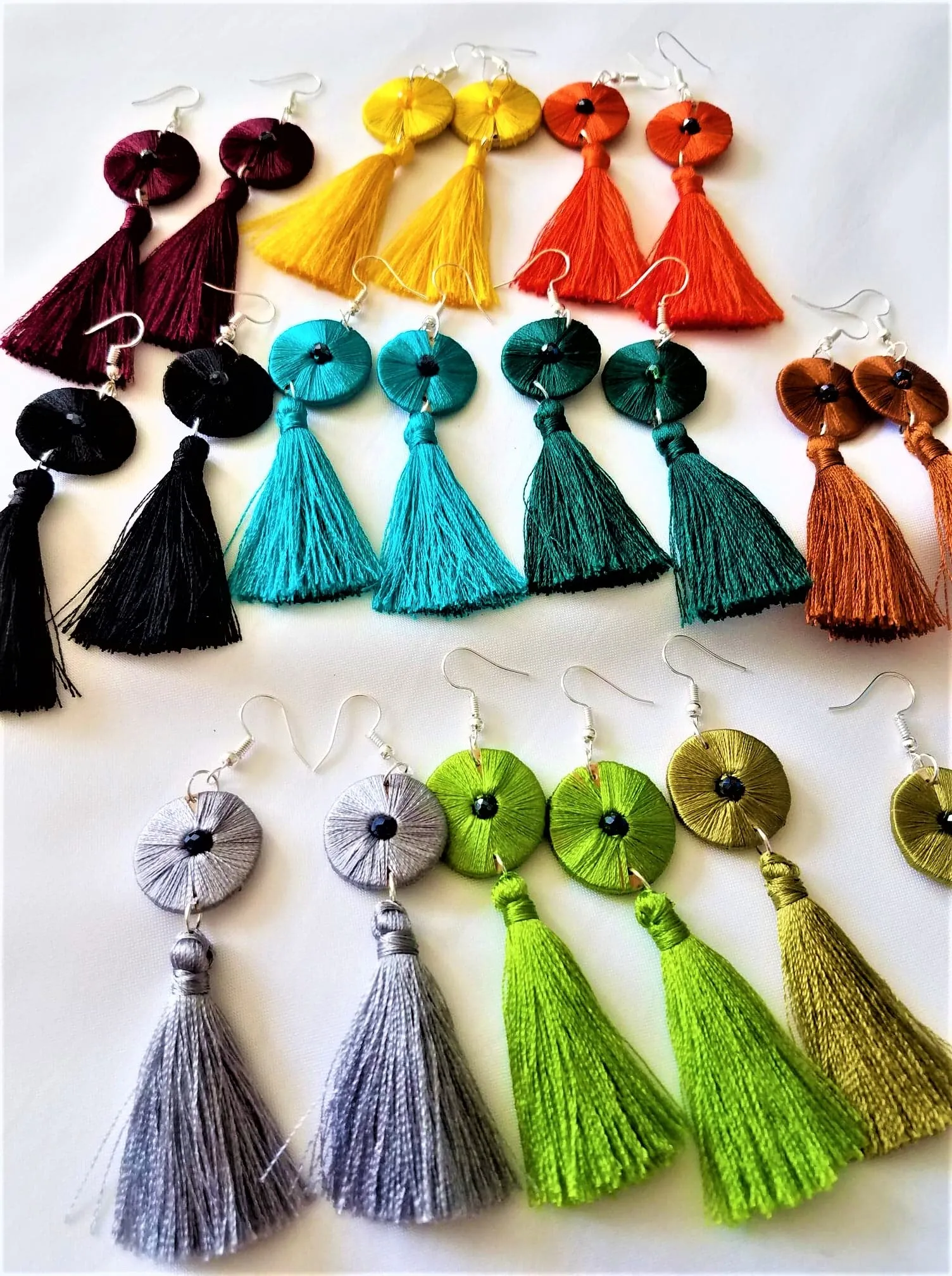 Beautiful Handmade Silk Thread Tassel Earrings