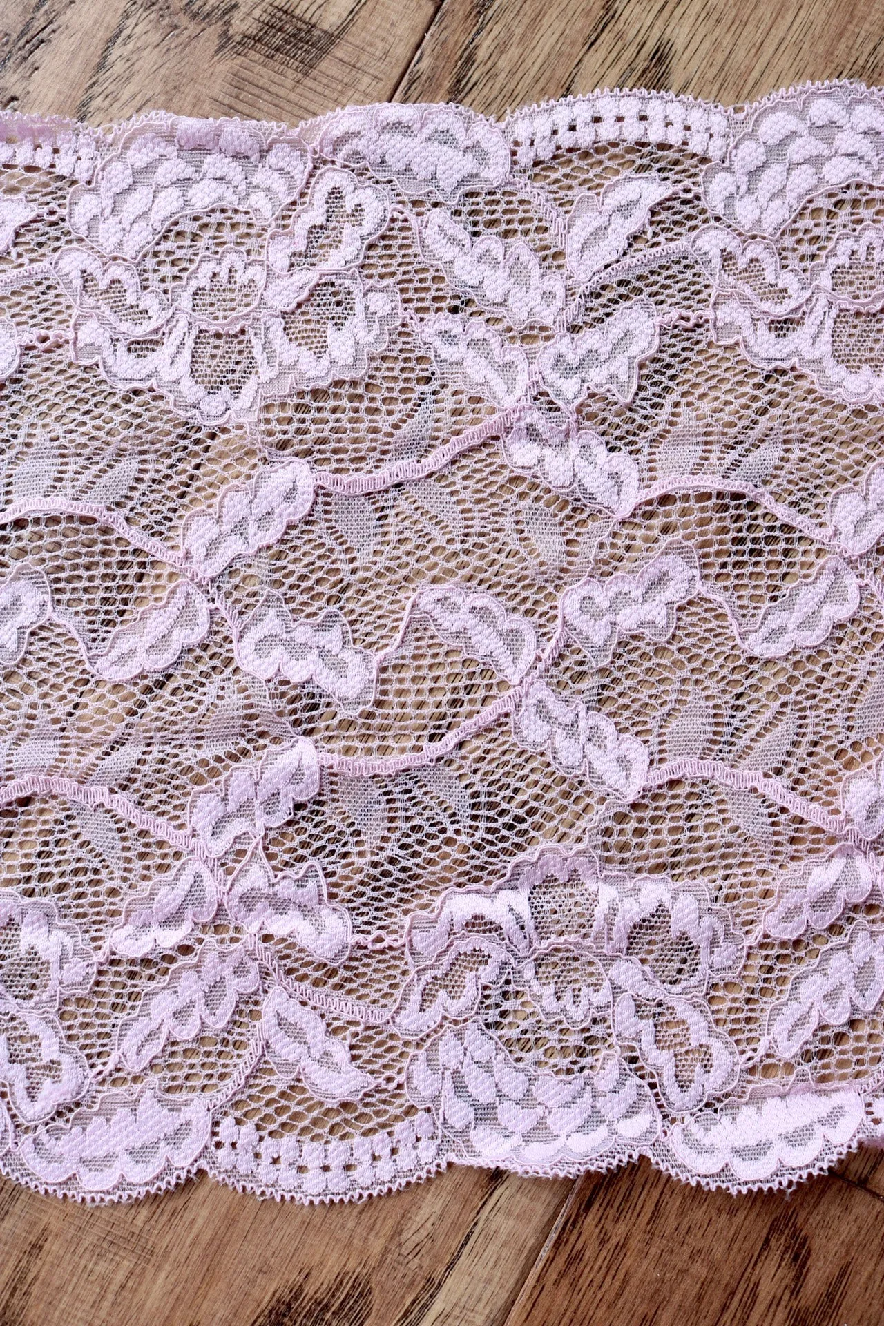 Blush Pink 9" Wide Stretch Lace