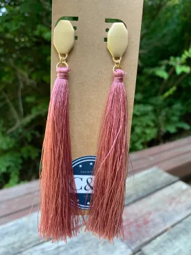 Blush Tassel Earrings