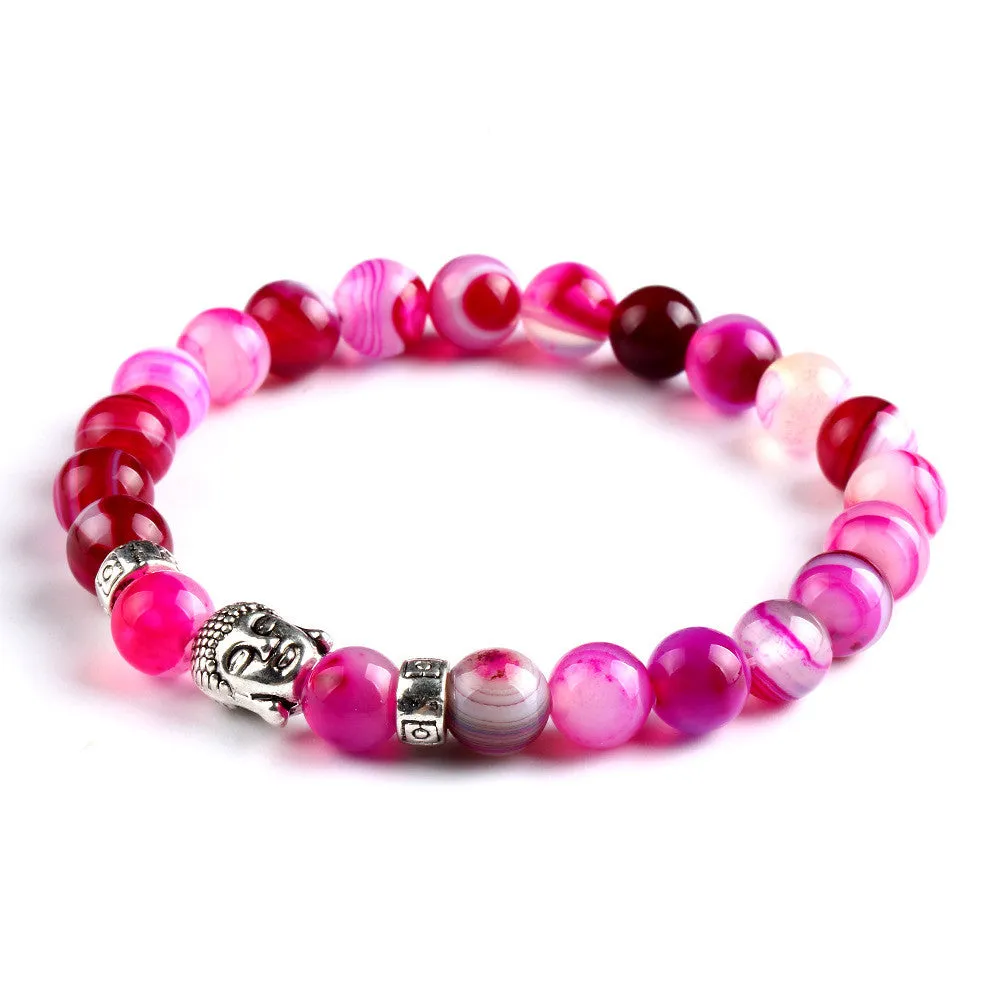 Buddha beads Bracelets Bangles Natural Stone Charm Bracelets For Women and Men Jewelry Bracciali lava pulseiras