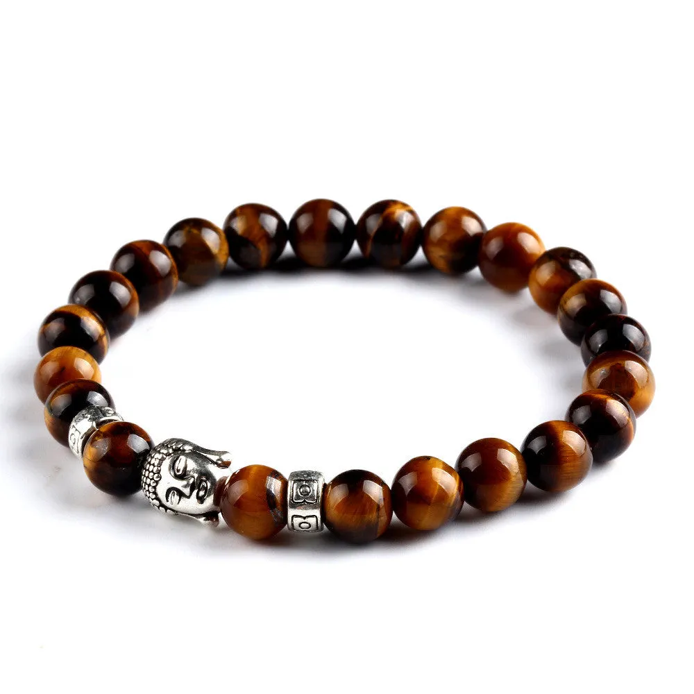 Buddha beads Bracelets Bangles Natural Stone Charm Bracelets For Women and Men Jewelry Bracciali lava pulseiras