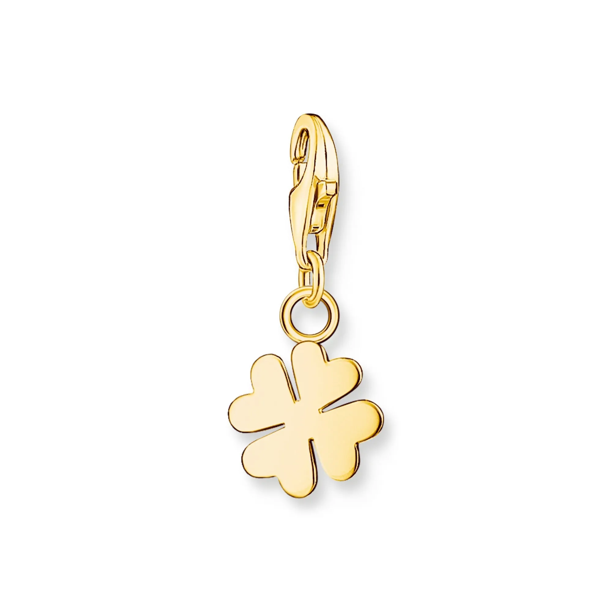 Charm pendant cloverleaf gold plated