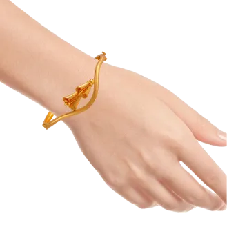 Coral Bell Gold Bangle