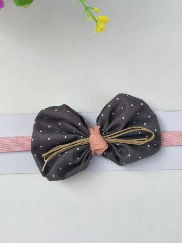 Cute Cloth Dots Printed Bowknot Headband Newborn Baby Girls