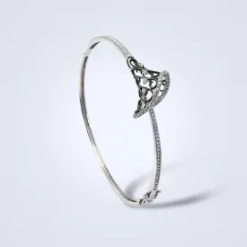 Elegant Black and White Diamond Bangle