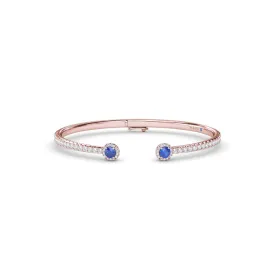 Fana Halo Sapphire and Diamond Bangle