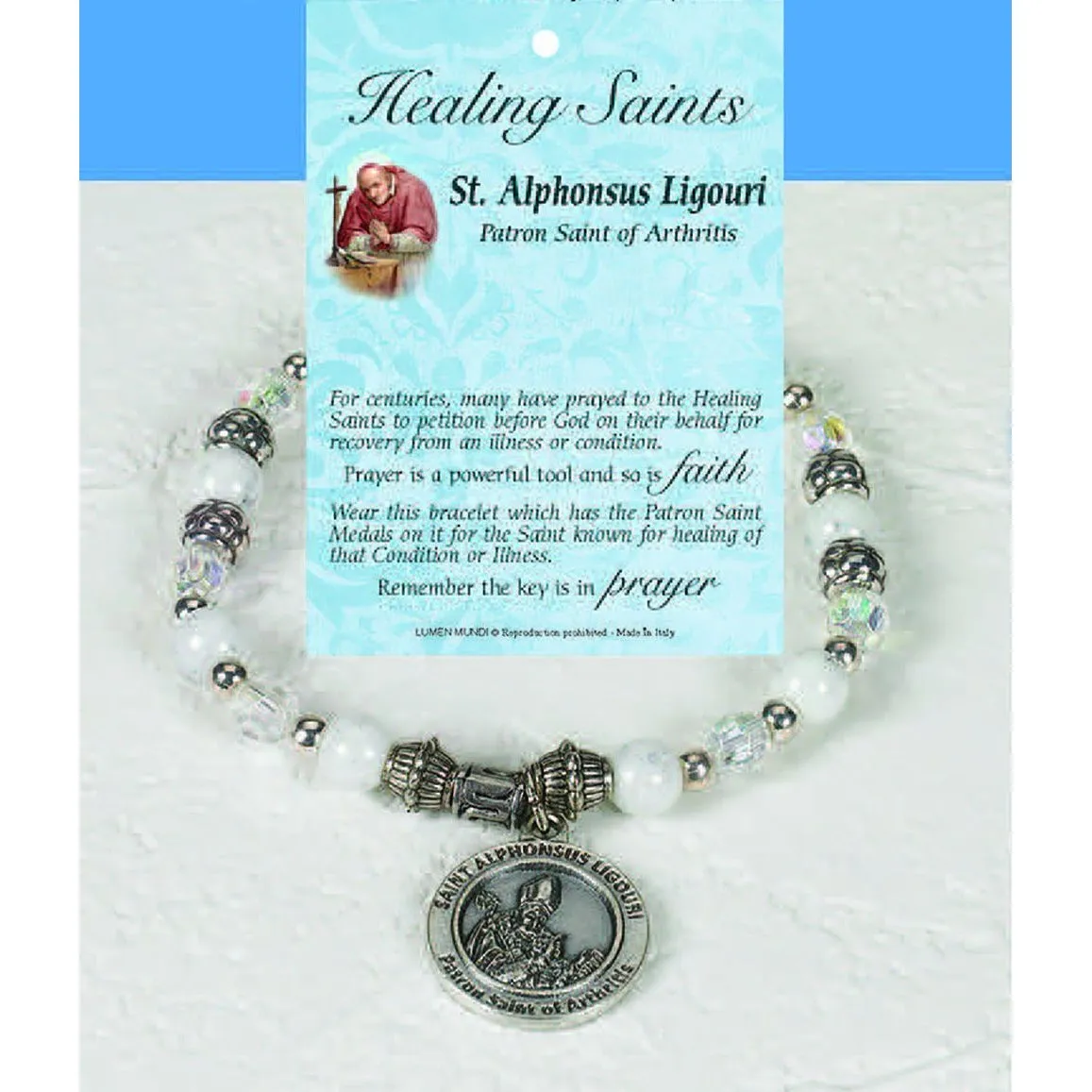 Healing Saint Italian Charm Bracelet - St Alphonsus Ligouri - Pack of 4