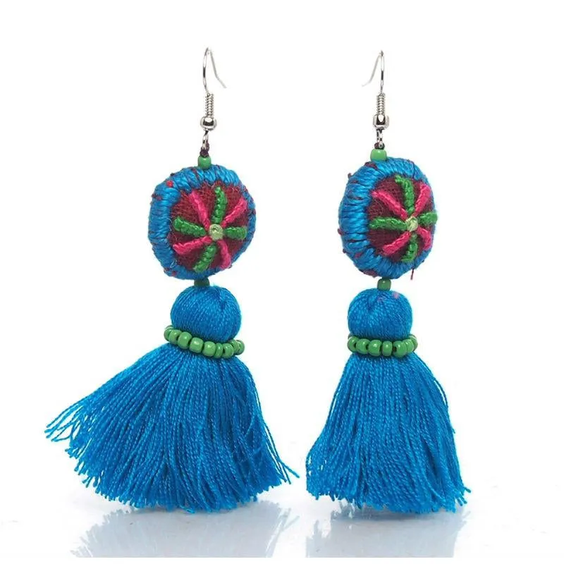 Hill Tribe Crocheted Earrings, G