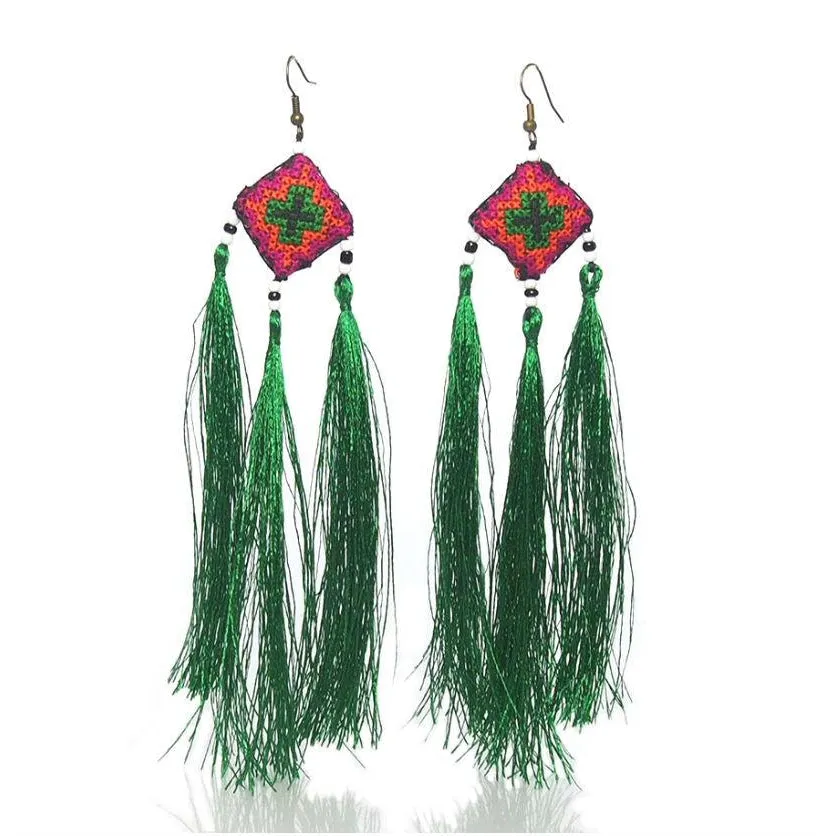 Hill Tribe Crocheted Earrings, K