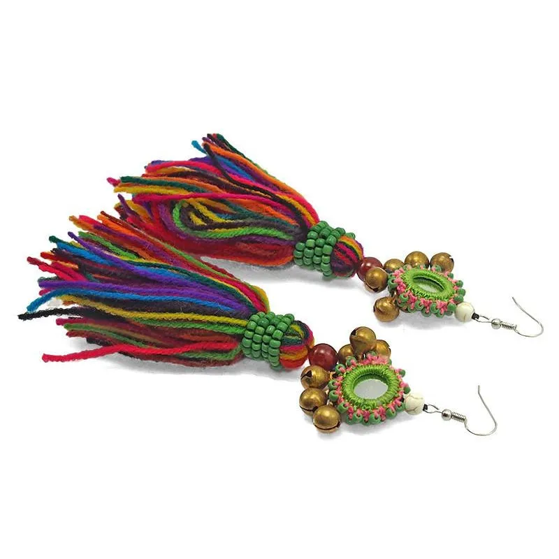 Hilltribe Chrocheted Earrings, S