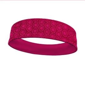 Hot Pink Lace Fashion and Hot Pink Wicking Reversible Headband