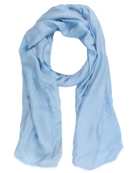 Kiton Cashmere Silk Scarf Solid Periwinkle Blue SALE