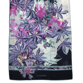 Leonard Paris Scarf Floral Design - Cashmere Silk Shawl