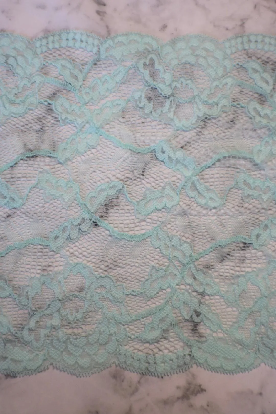 Light Seafoam 8.75" Wide Stretch Lace