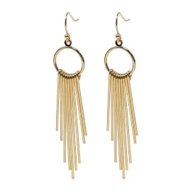 Long Metal Tassel Earrings