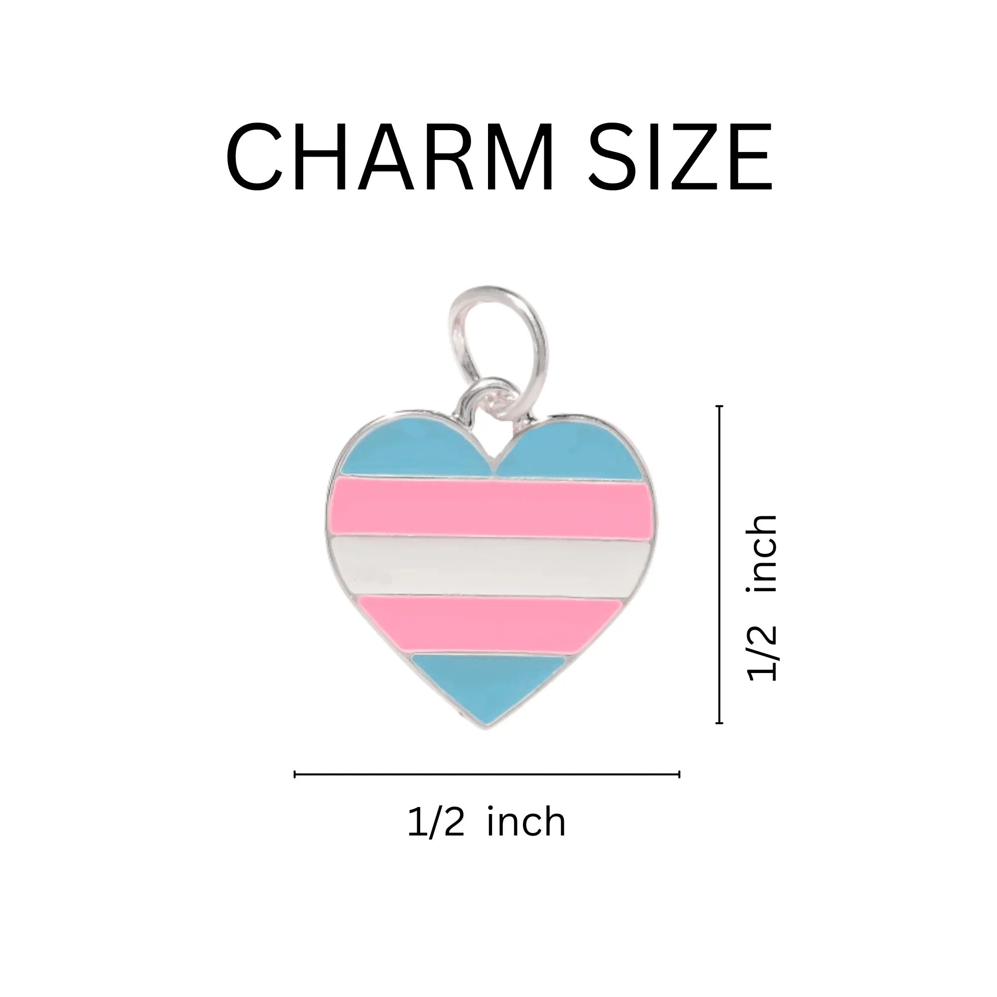 Love Is Love Transgender Heart Retractable Charm Bracelets