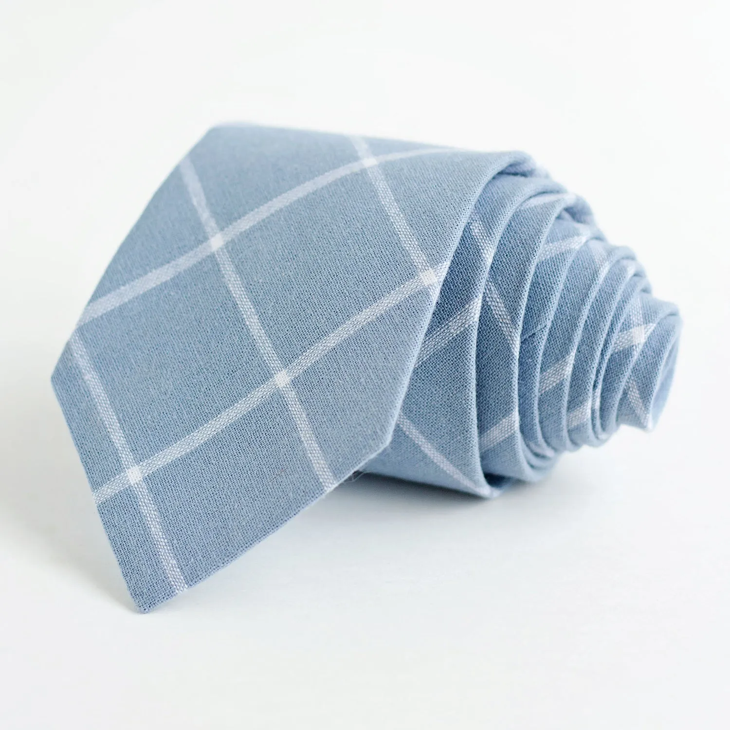 Men's Pocket Square / Chambray Linen Window Pane