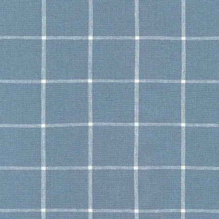 Men's Pocket Square / Chambray Linen Window Pane