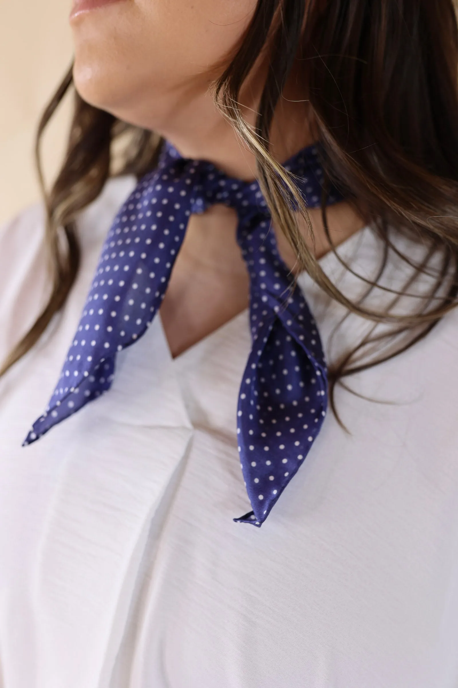 Mini Cowboy Polka Dot Wild Rag in Navy