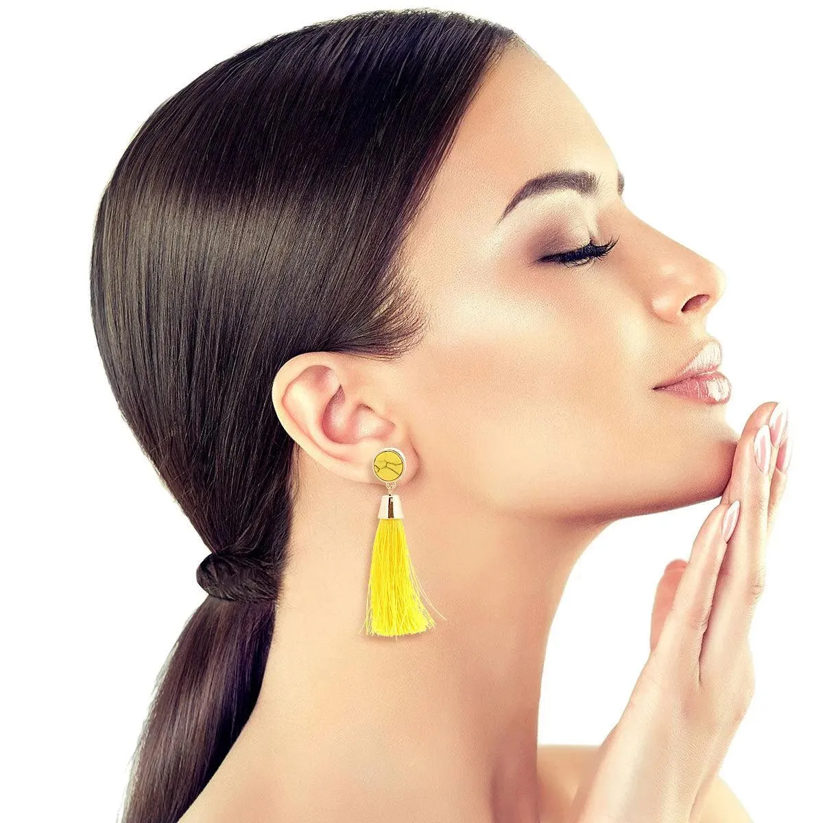 Must-Have Yellow Tassel Earrings for Fashion-Forward Women