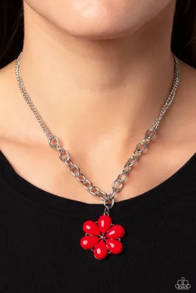 Necklace Dazzling Dahlia - Red N194