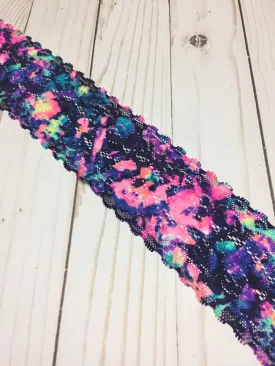 Neon Eruption 2.5" Wide Stretch Lace