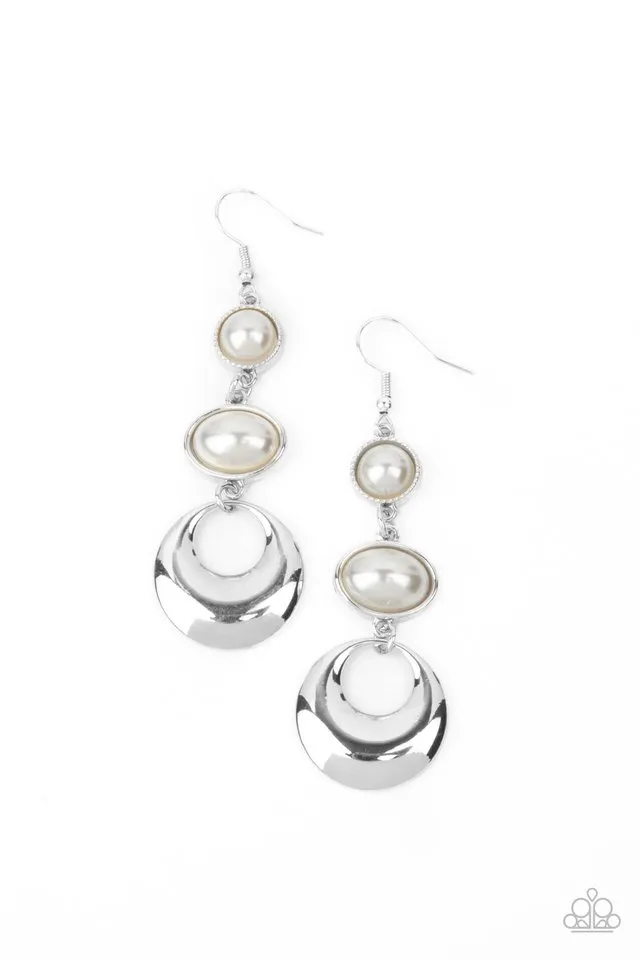 Paparazzi Earring ~ Bubbling To The Surface - White