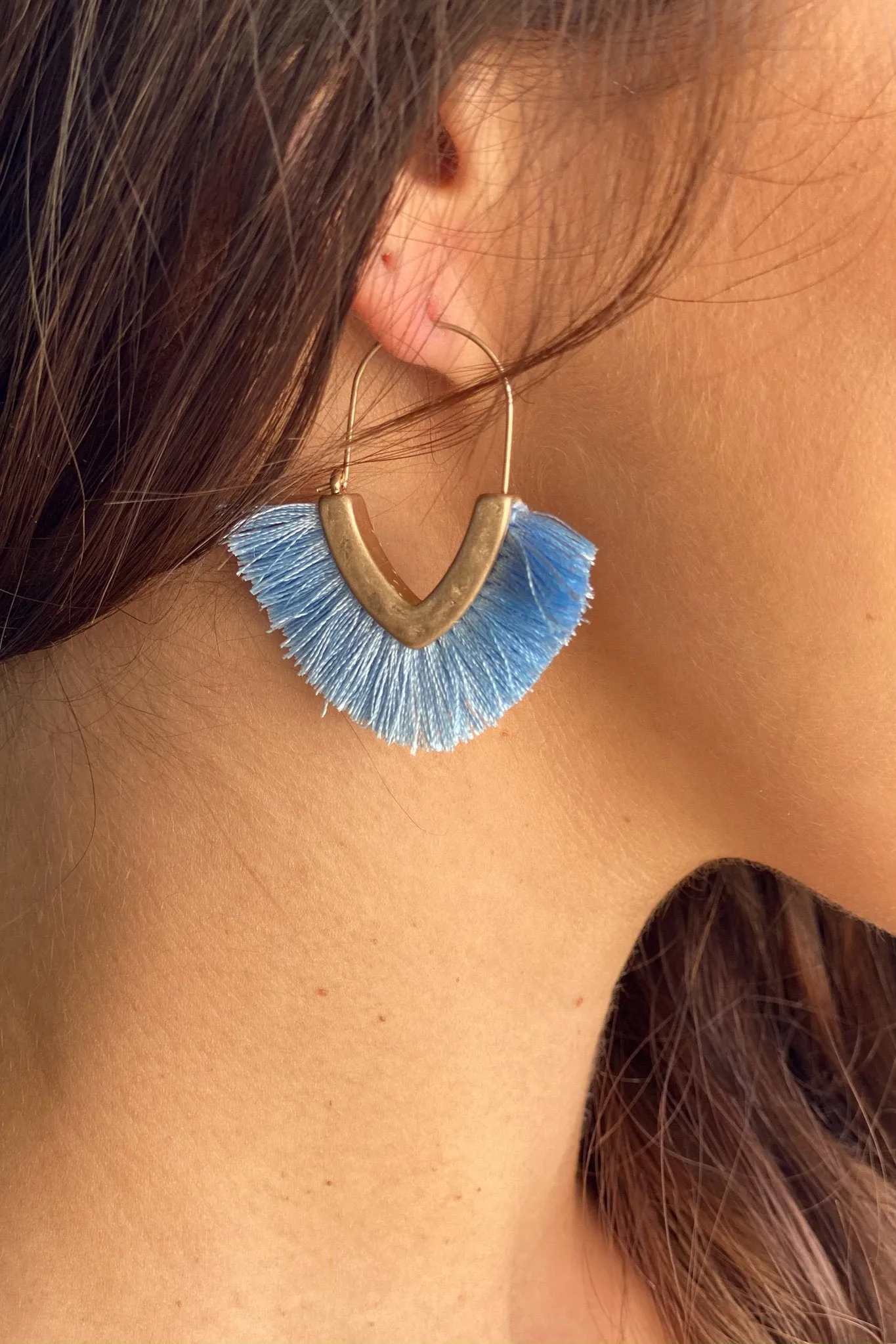 Periwinkle Tassel Earrings