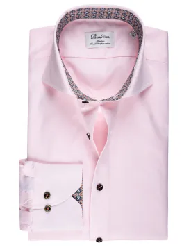 Pink Contrast Medallion Slimline Shirt