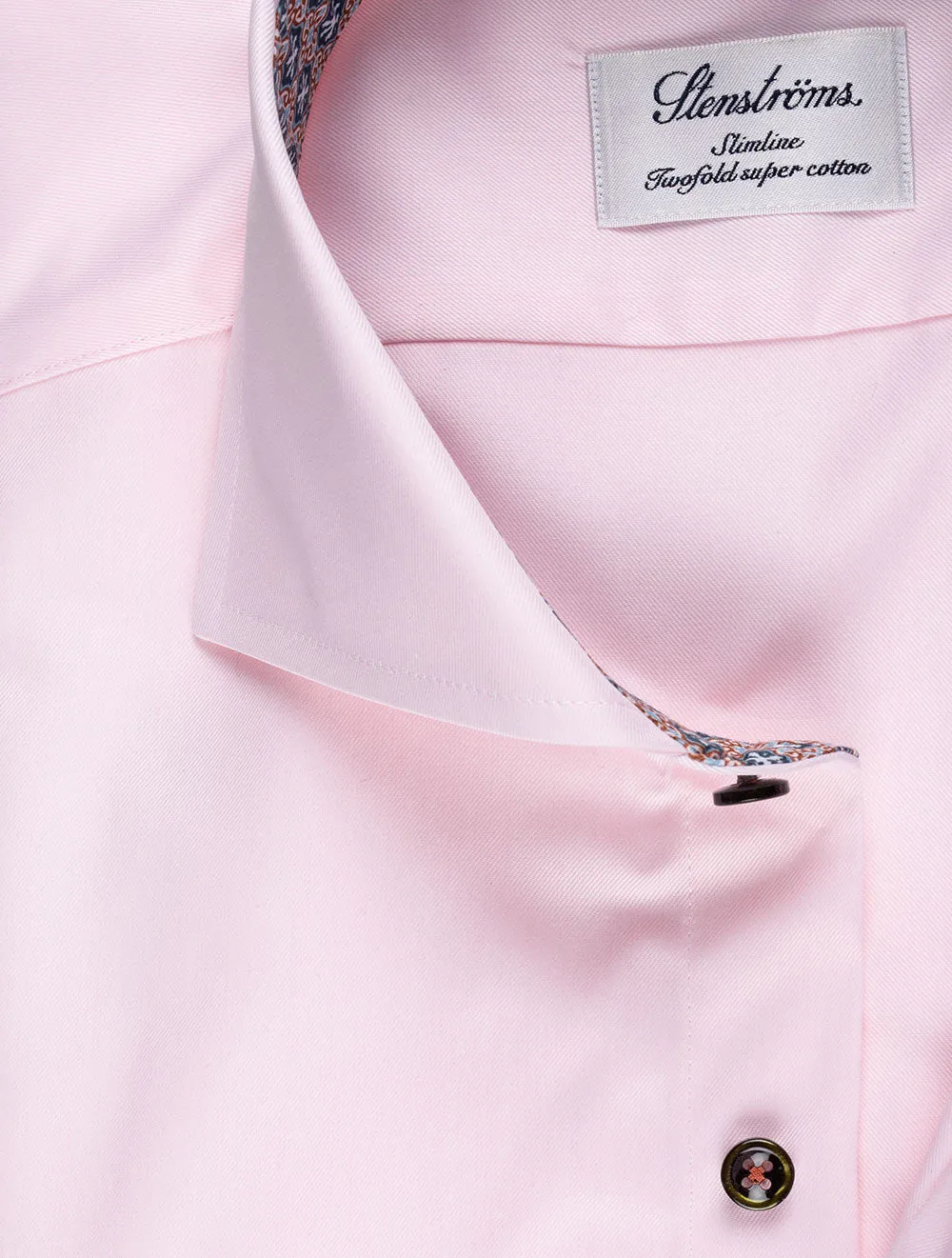 Pink Contrast Medallion Slimline Shirt