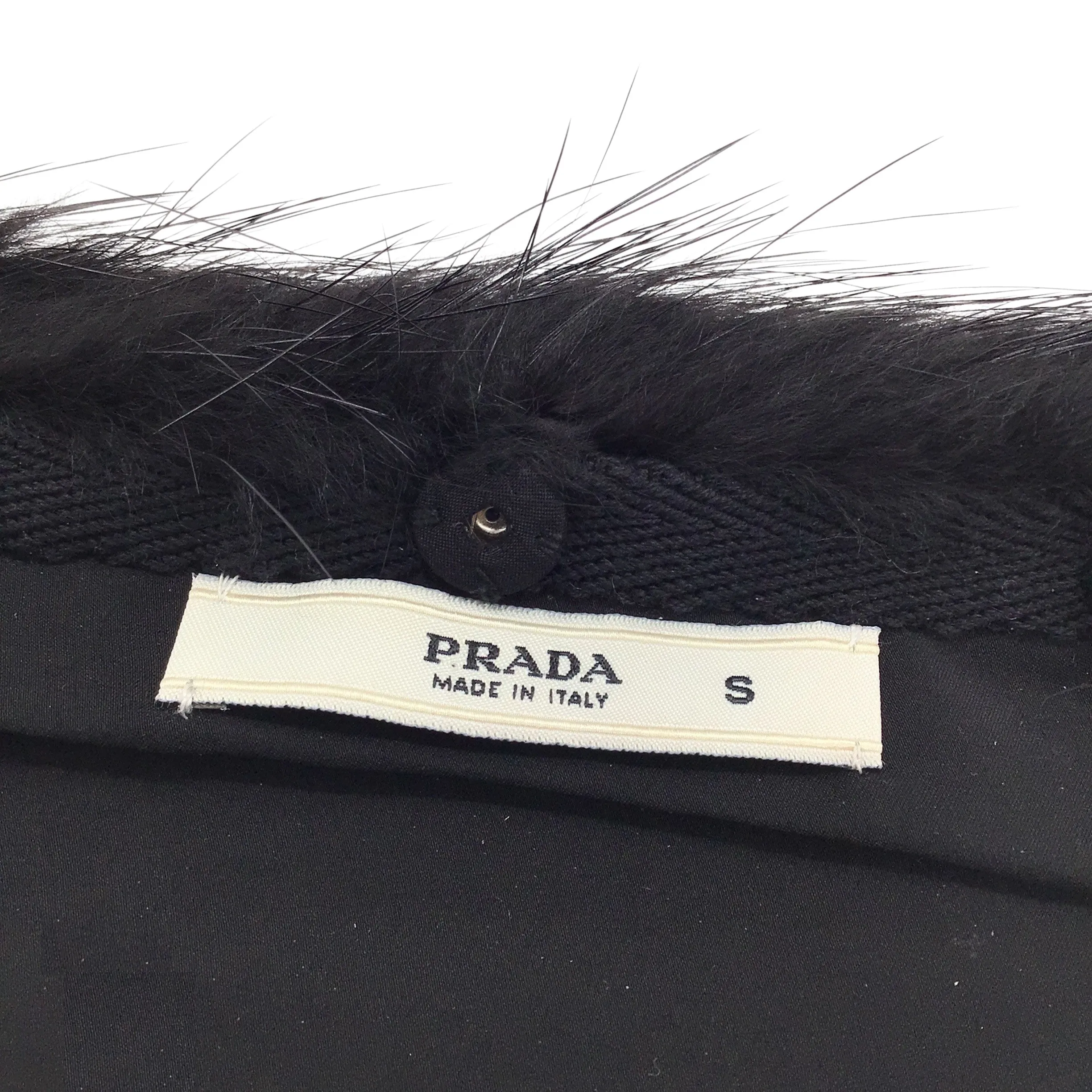 Prada Black Beaver Fur Cuffs