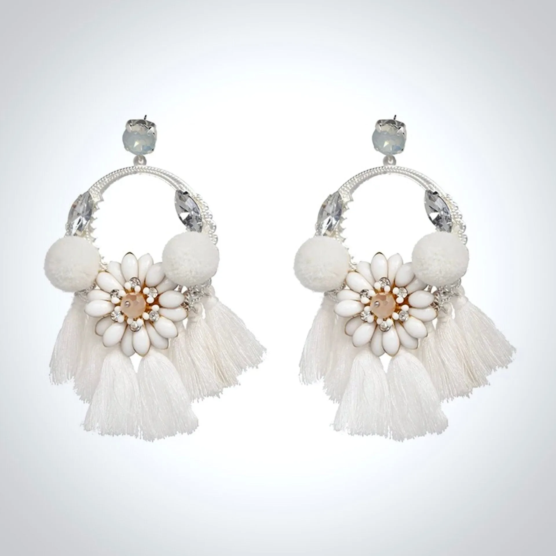 "Kalinka" - Bohemian Bridal Tassel Earrings