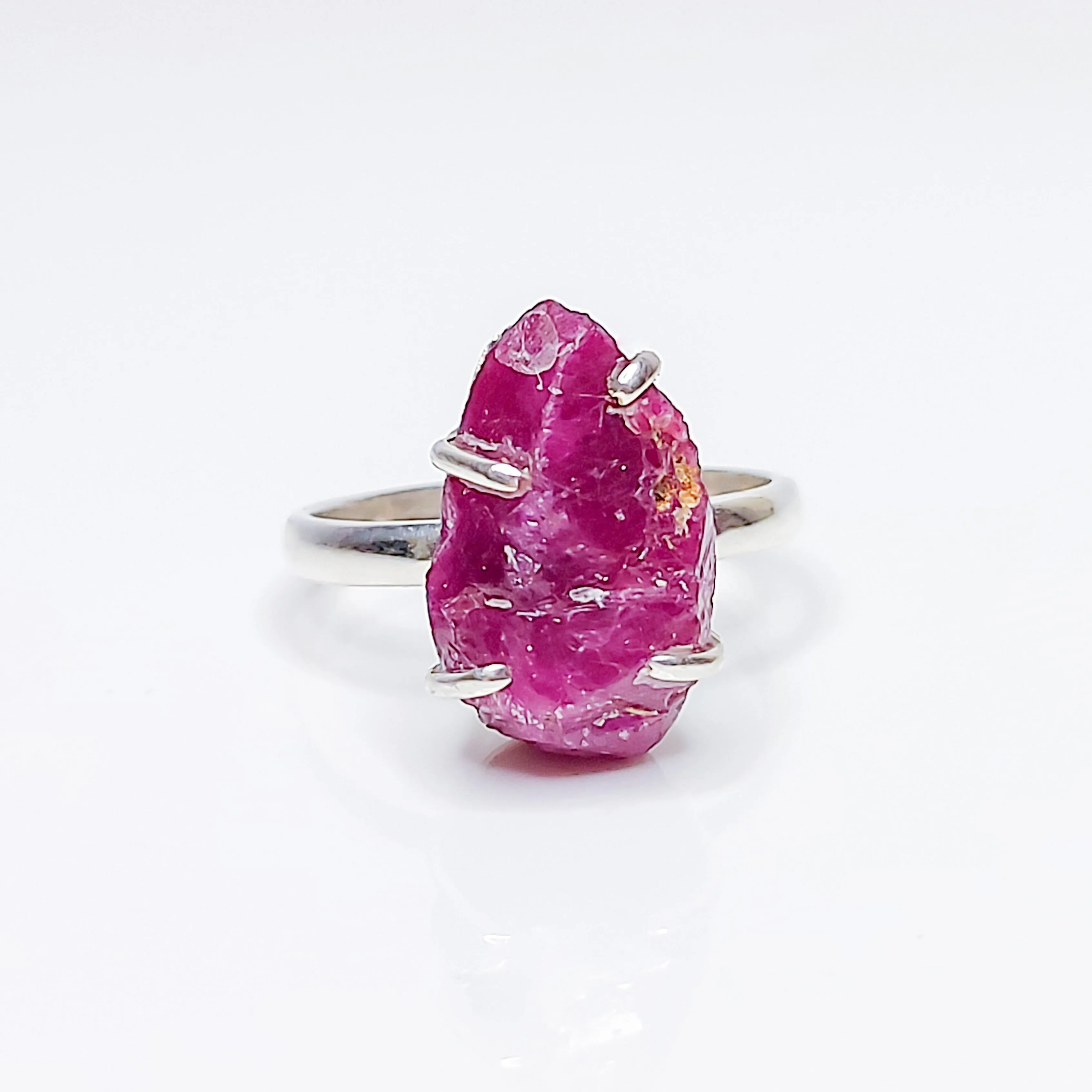 Raw Ruby Birthstone Ring