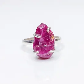 Raw Ruby Birthstone Ring